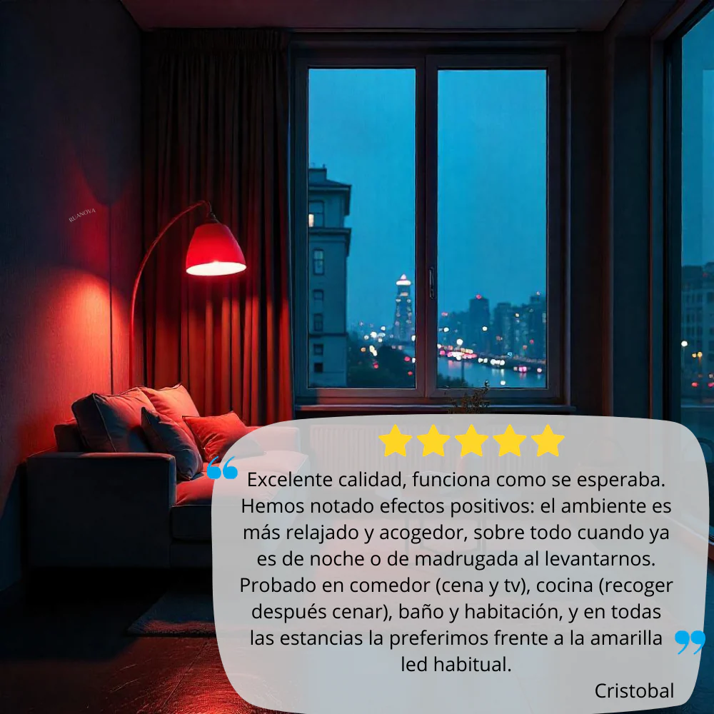 Bombilla BIO LED Luz Roja Flicker FREE - E27 - Image 8