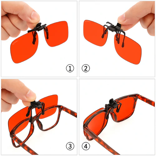 Clip Lentes Rojas Gafas Graduadas – Bloqueo Luz Azul - Image 5