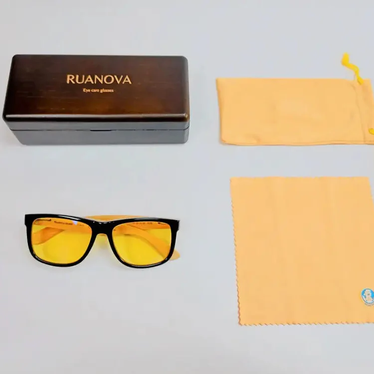 Lentes Amarillas Bambú: Protección Diurna Luz Azul – Cuida tus Ojos y tu Sueño - Image 9