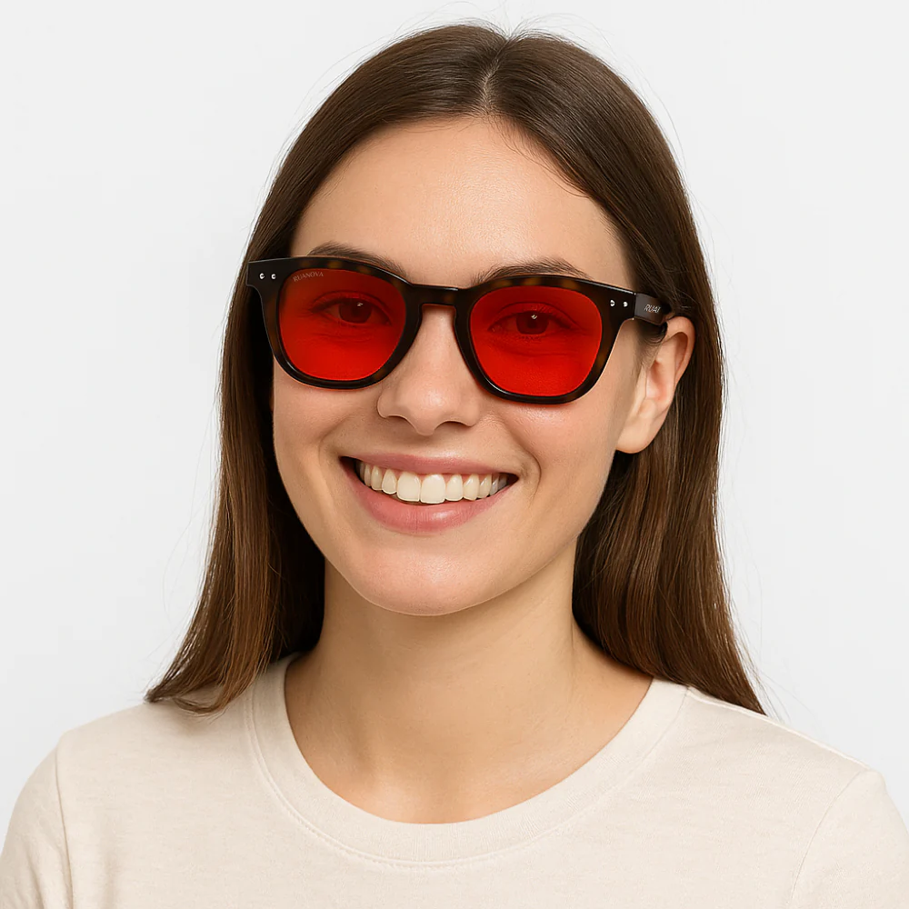 Lentes Rojas Carey Bloqueo Luz Azul – Mejora tu Sueño y Salud - Image 5