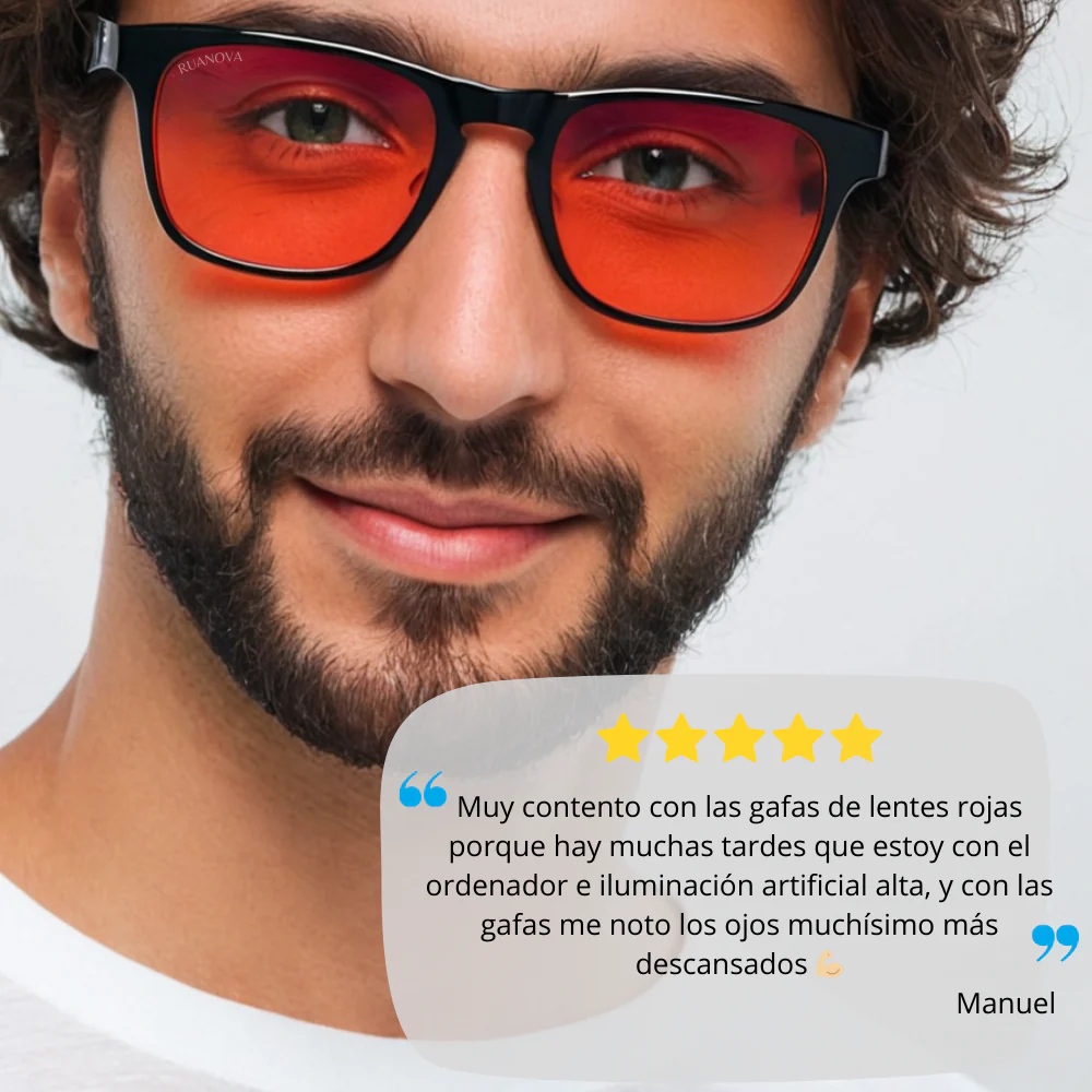 Lentes Rojas Ébano: Bloqueo Luz Azul – Mejora tu Sueño y Salud - Image 7