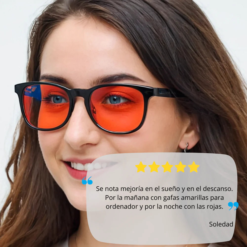 Lentes Rojas Ébano: Bloqueo Luz Azul – Mejora tu Sueño y Salud - Image 8