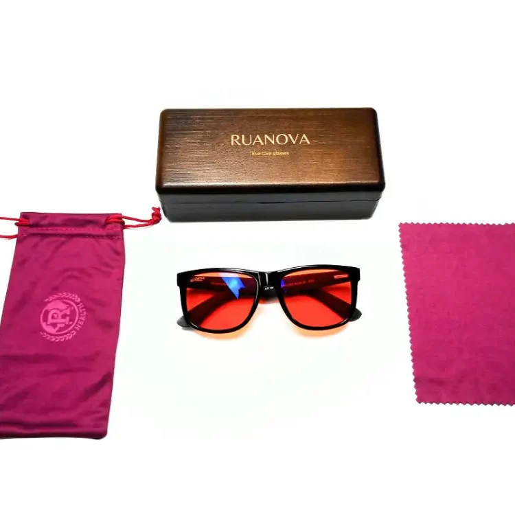 Lentes Rojas Ébano: Bloqueo Luz Azul – Mejora tu Sueño y Salud - Image 9