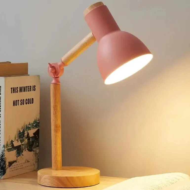 Lámpara de Mesa de Diseño en Madera Real. Ideal lectura con Luz Roja - Image 7